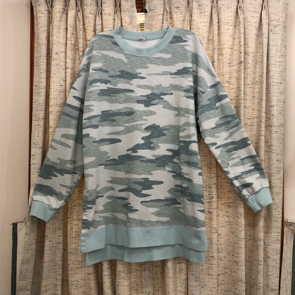 Old Navy Vintage Boyfriend Camo Tunic Sweatshirt - XL Tall